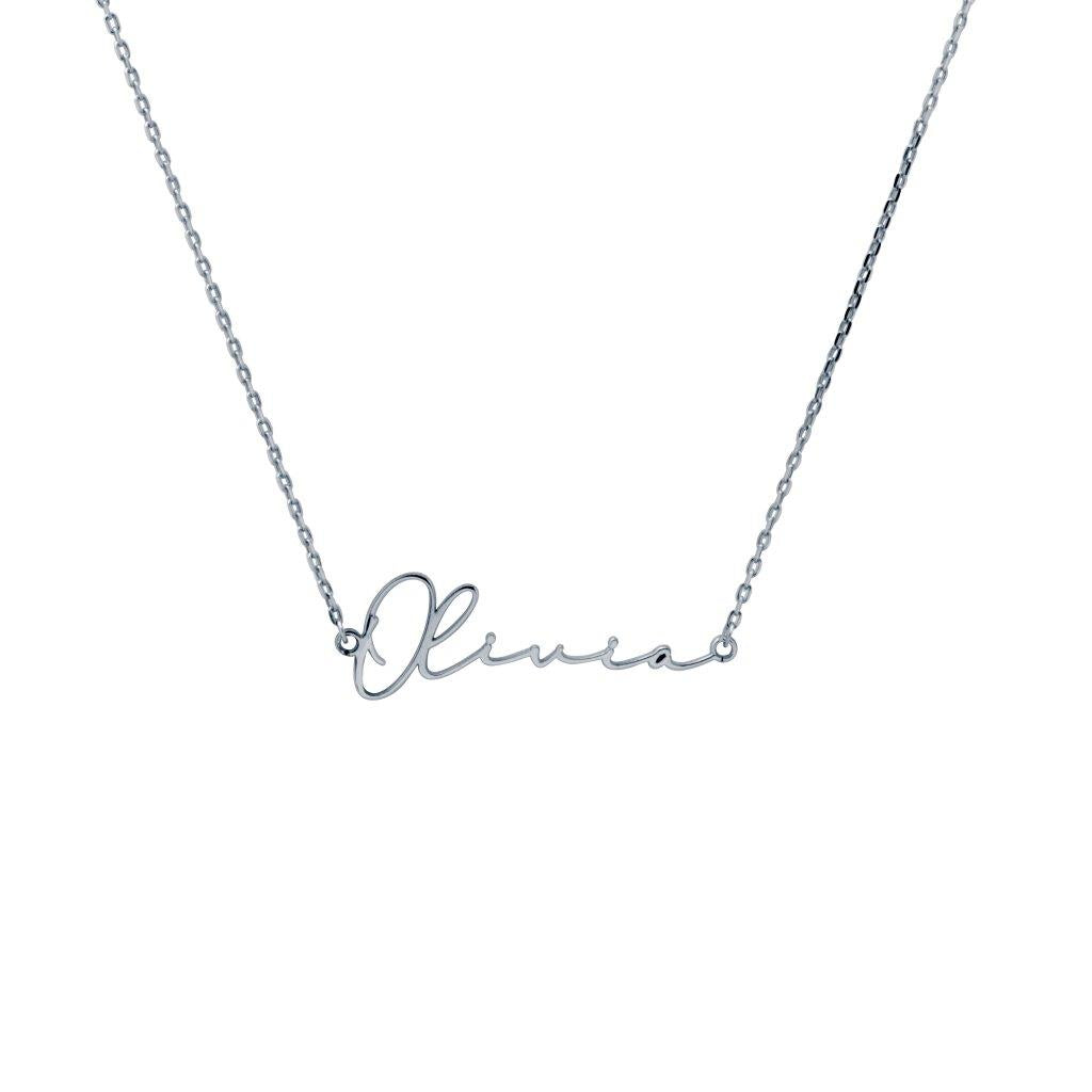 Collar con nombre caligrafía