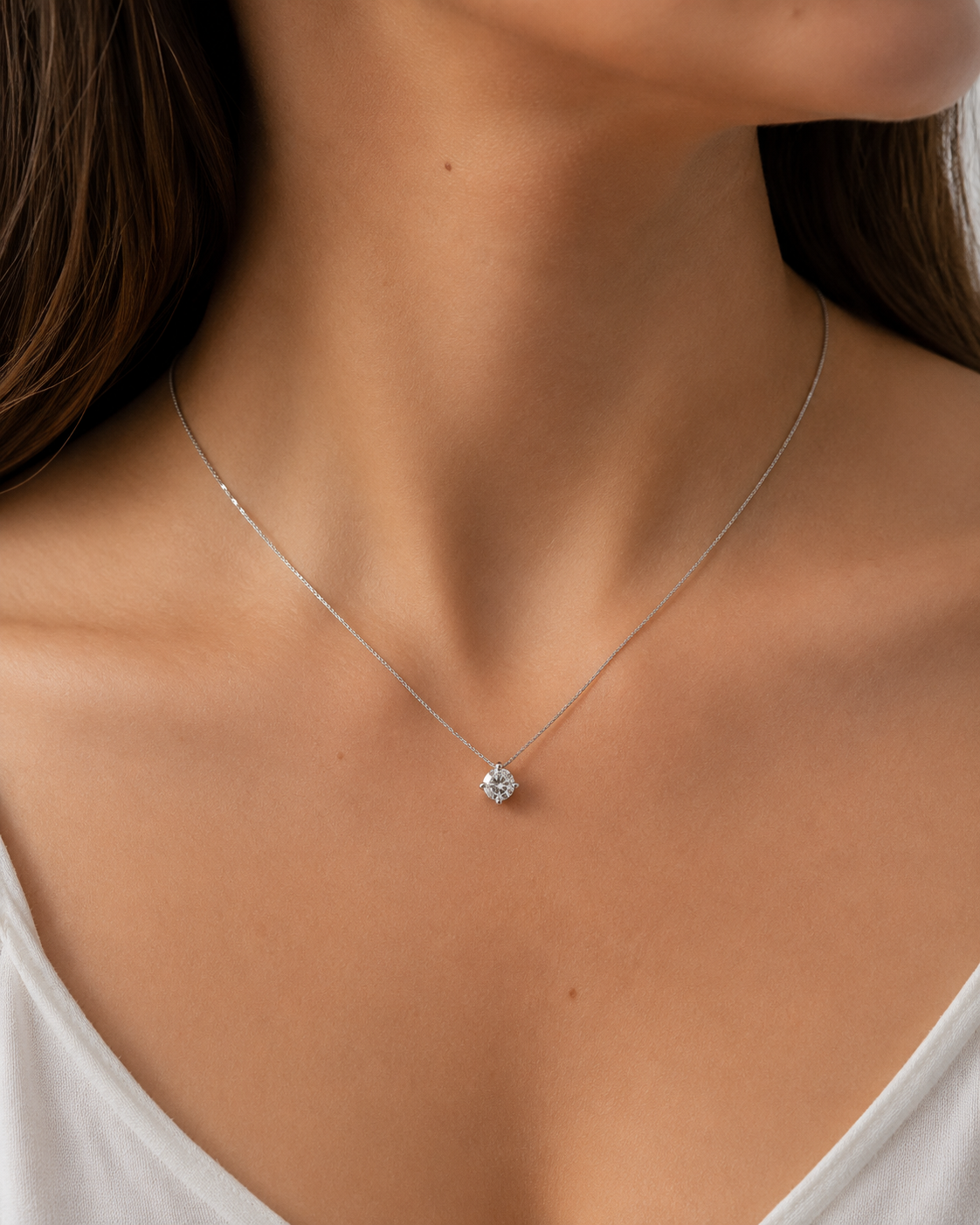 Collar Diamante de Laboratorio Resplandor en Plata 925