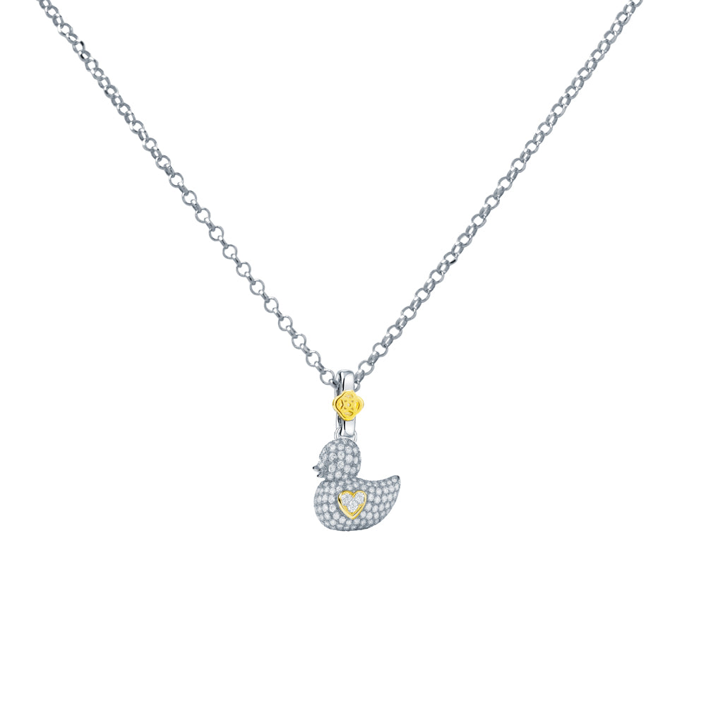 Collar Patito Pavé Plata Personalizable