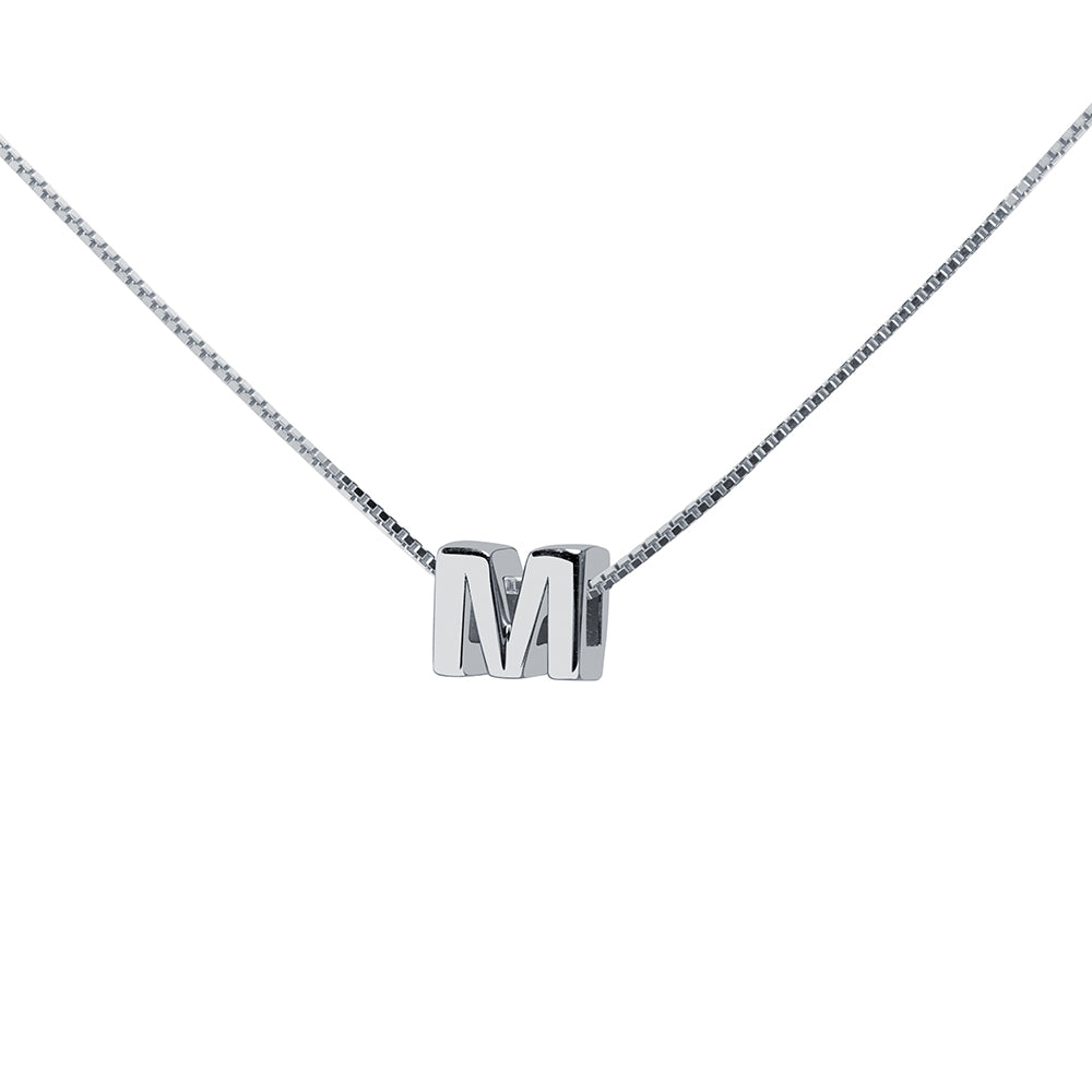 Collar con inicial 1 Letra Plata