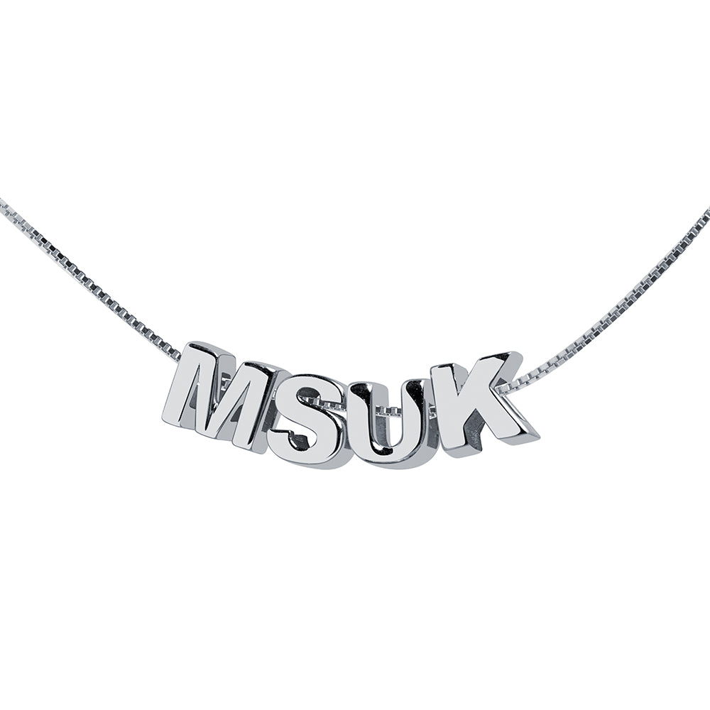 Collar con inicial 4 Letras Plata