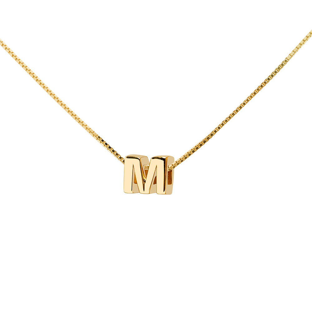 Collar con inicial 1 Letra Plata