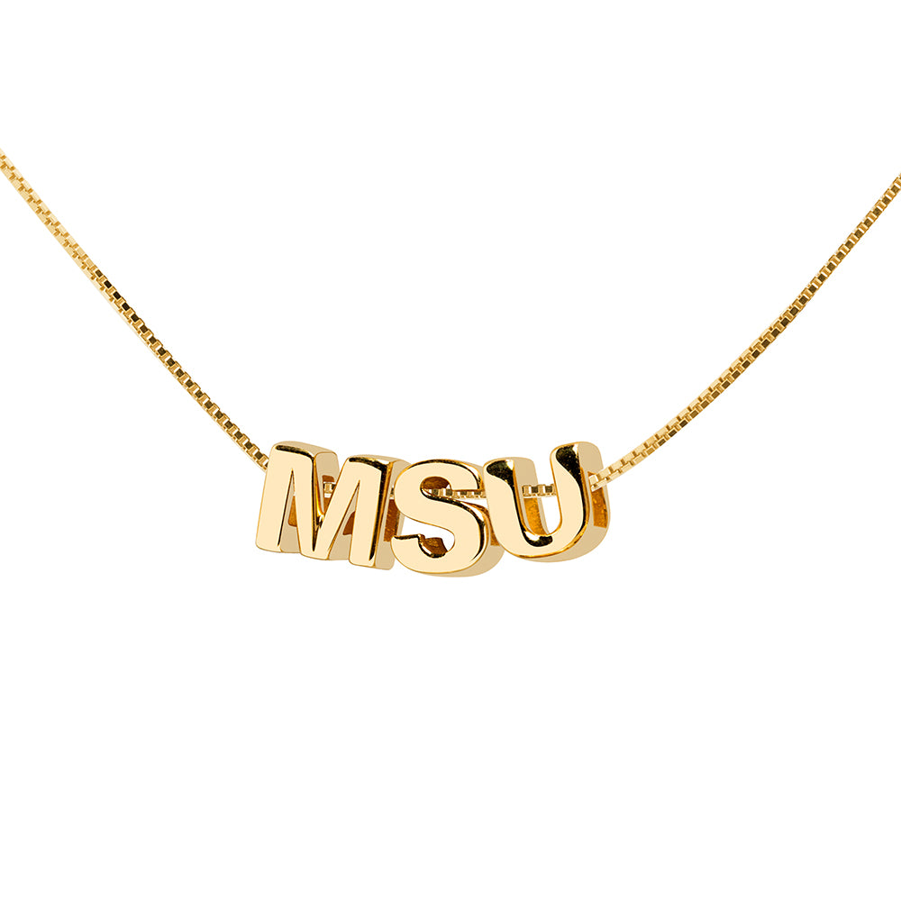 Collar con inicial 3 Letras Plata