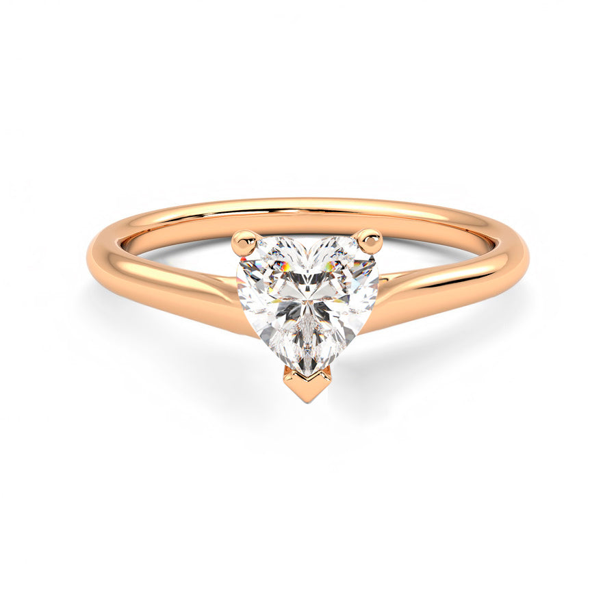 Anillo Coeur Diamante y Oro Rosa 18k