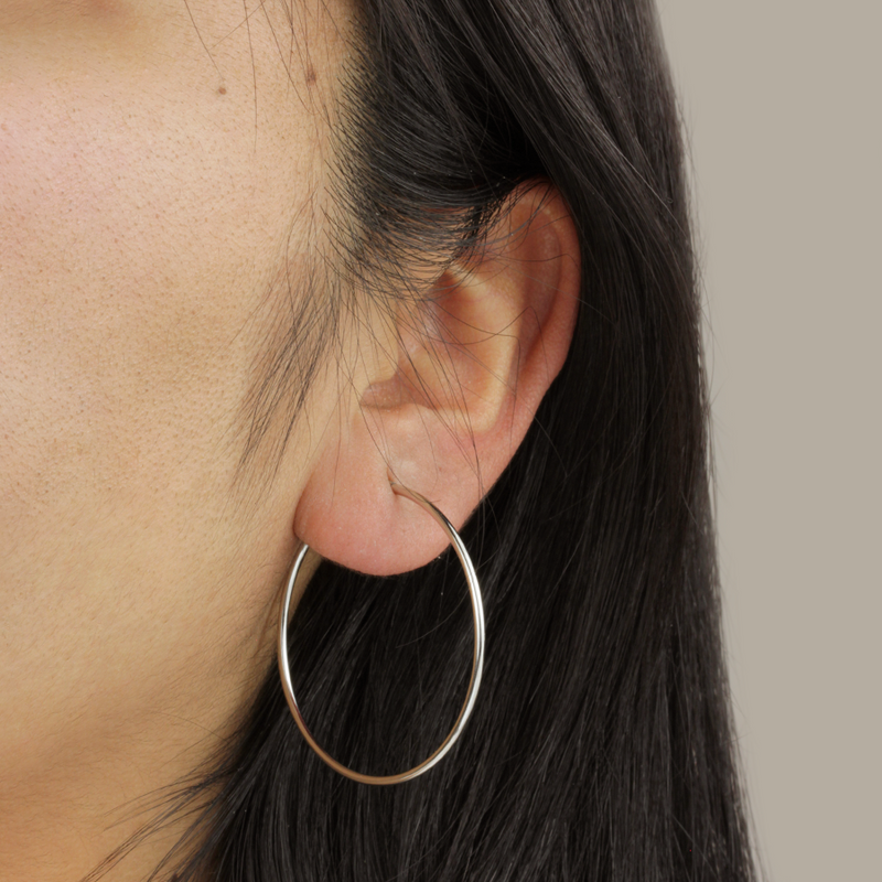 Pendientes Classic Ø 40mm Plata