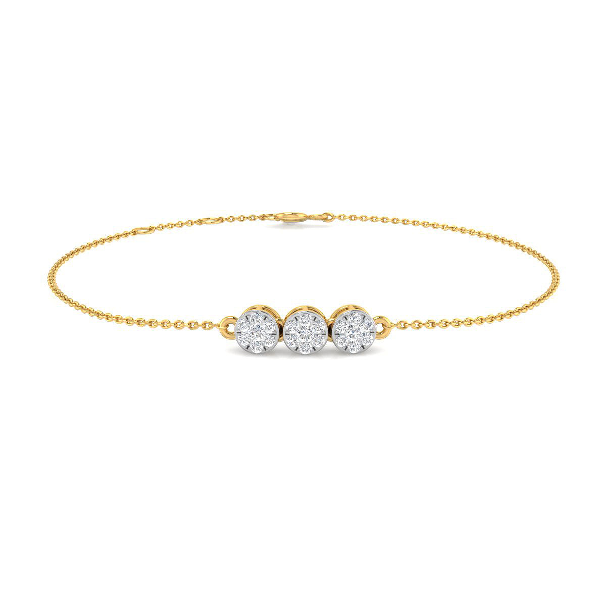 Pulsera con 21 Diamantes de Laboratorio en Plata 925