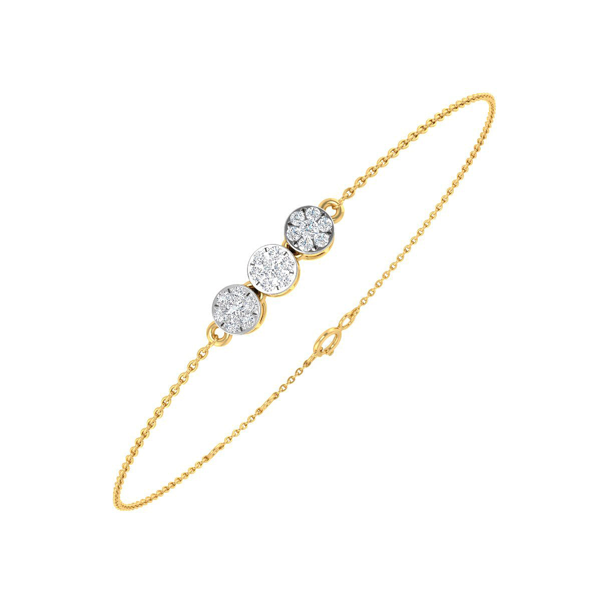 Pulsera con 21 Diamantes de Laboratorio en Plata 925