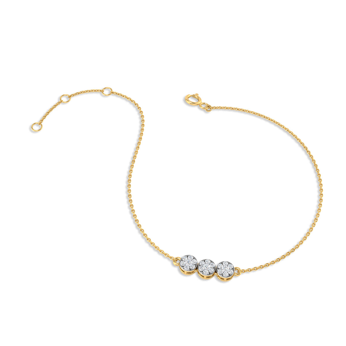 Pulsera con 21 Diamantes de Laboratorio en Plata 925