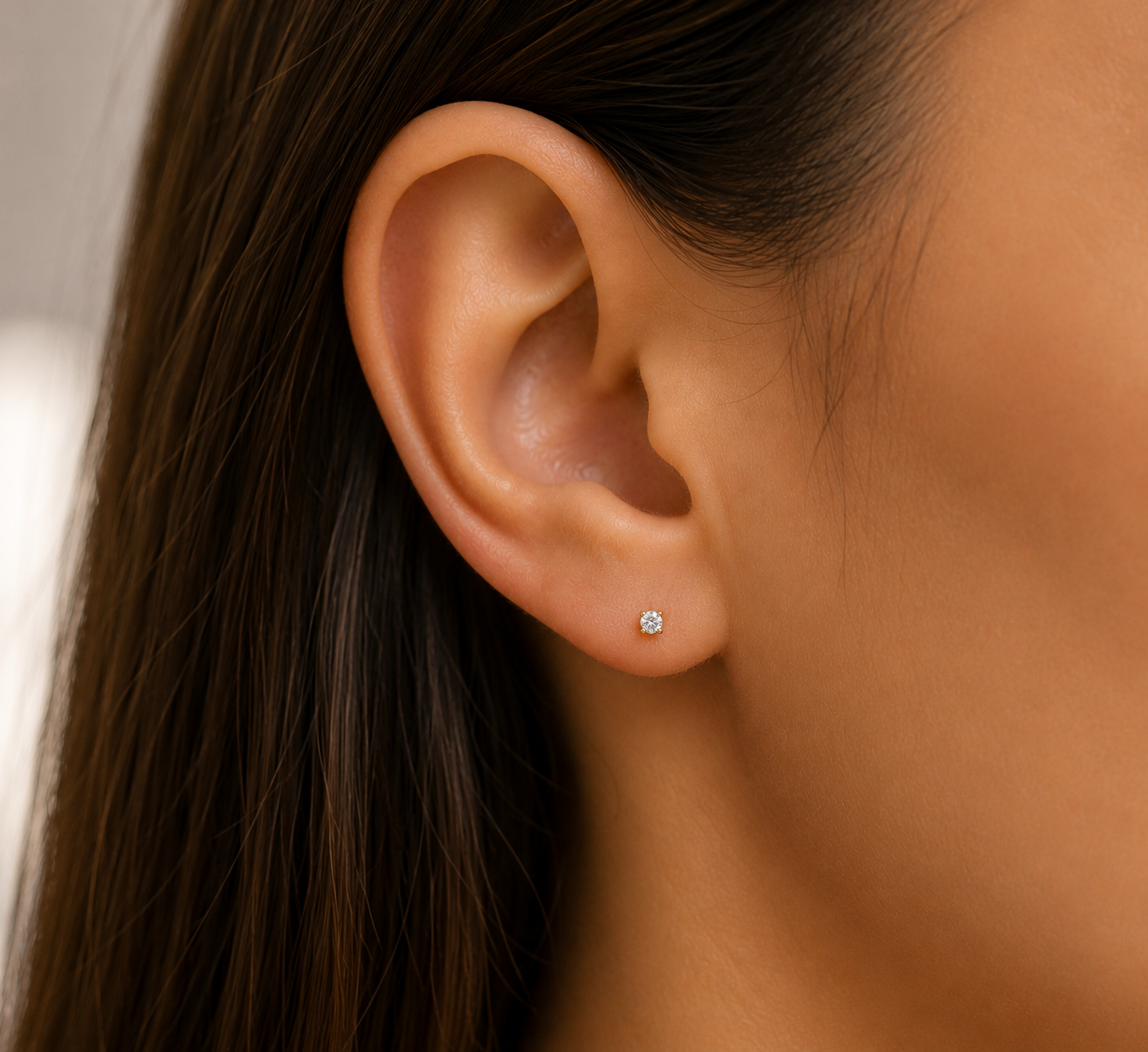 Pendientes Diamante de Laboratorio 0,06ct en Plata 925