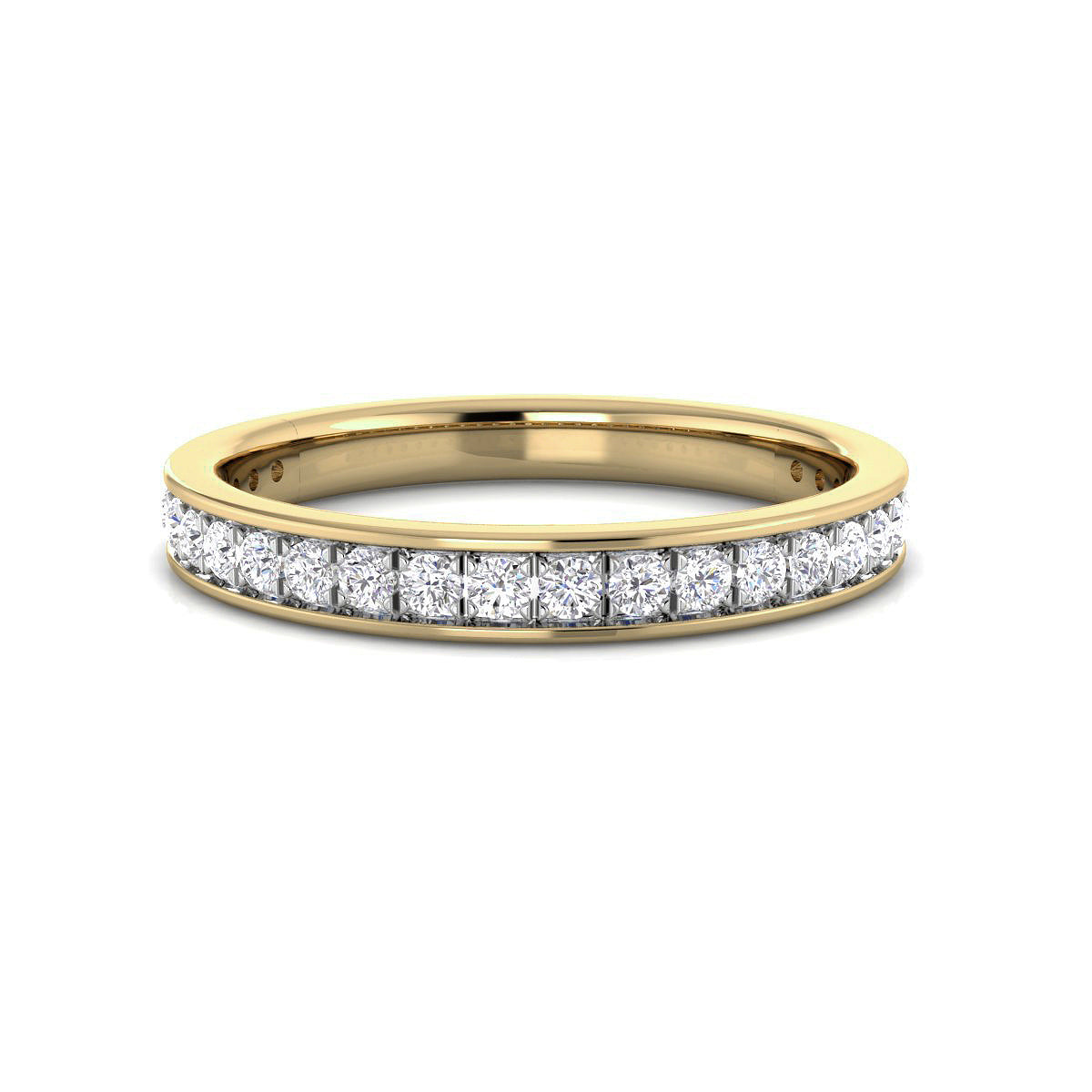 Alianza Completa con Diamante de Laboratorio 0,30ct en Plata 925