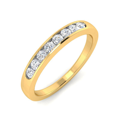 Alianza Media Diamante de Laboratorio 0,29ct en Plata 925