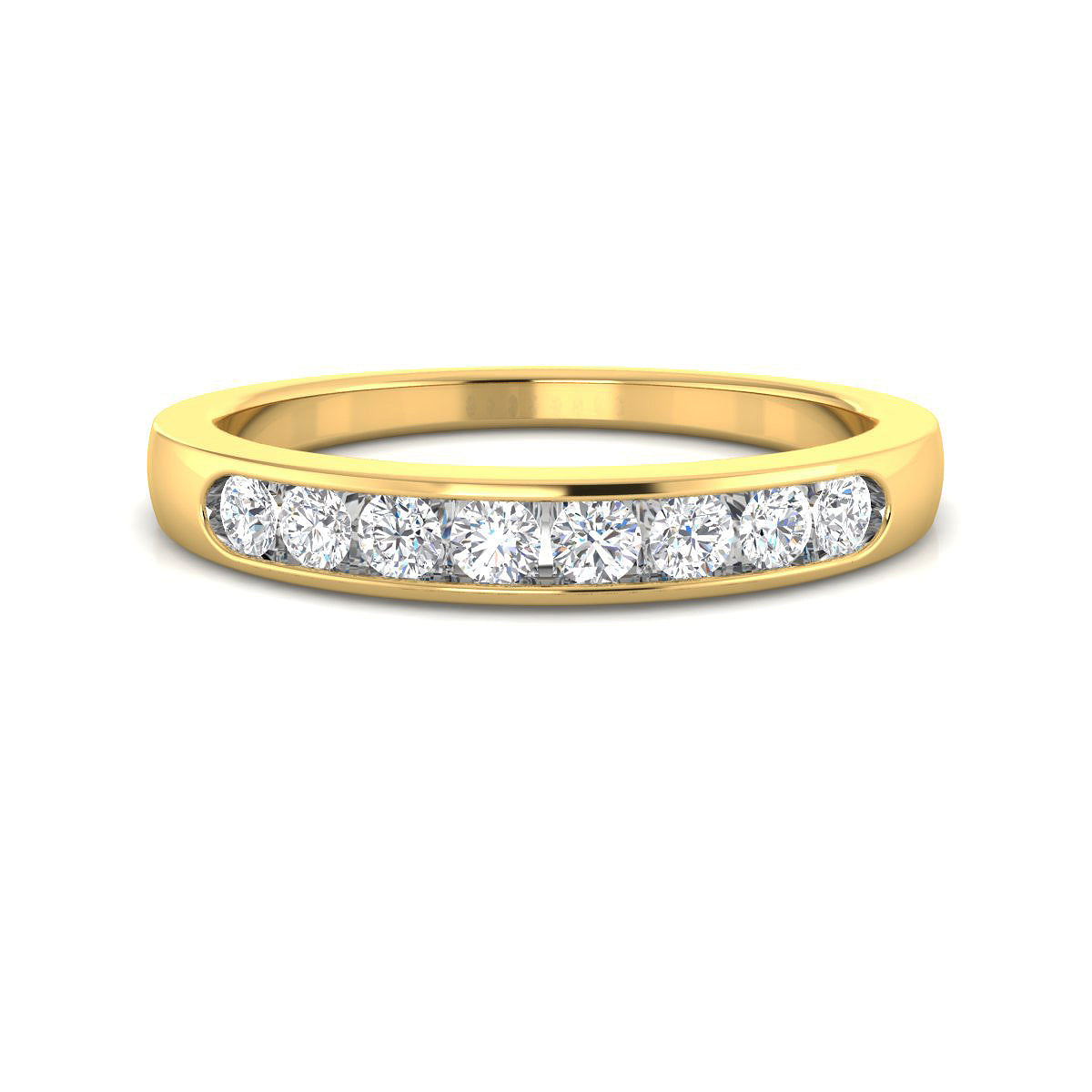 Alianza Media con Diamante de Laboratorio 0,29ct en Plata 925