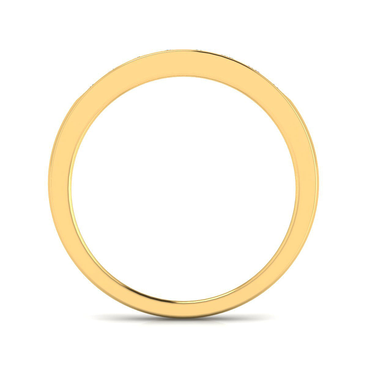 Alianza Media con Diamante de Laboratorio 0,29ct en Plata 925