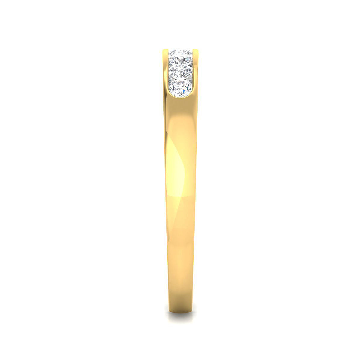 Alianza Media con Diamante de Laboratorio 0,29ct en Plata 925