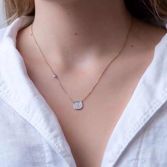 Gargantilla Diamantes Cuadrada 0,31ct.