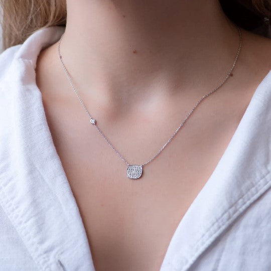Gargantilla Diamantes Cuadrada 0,31ct.