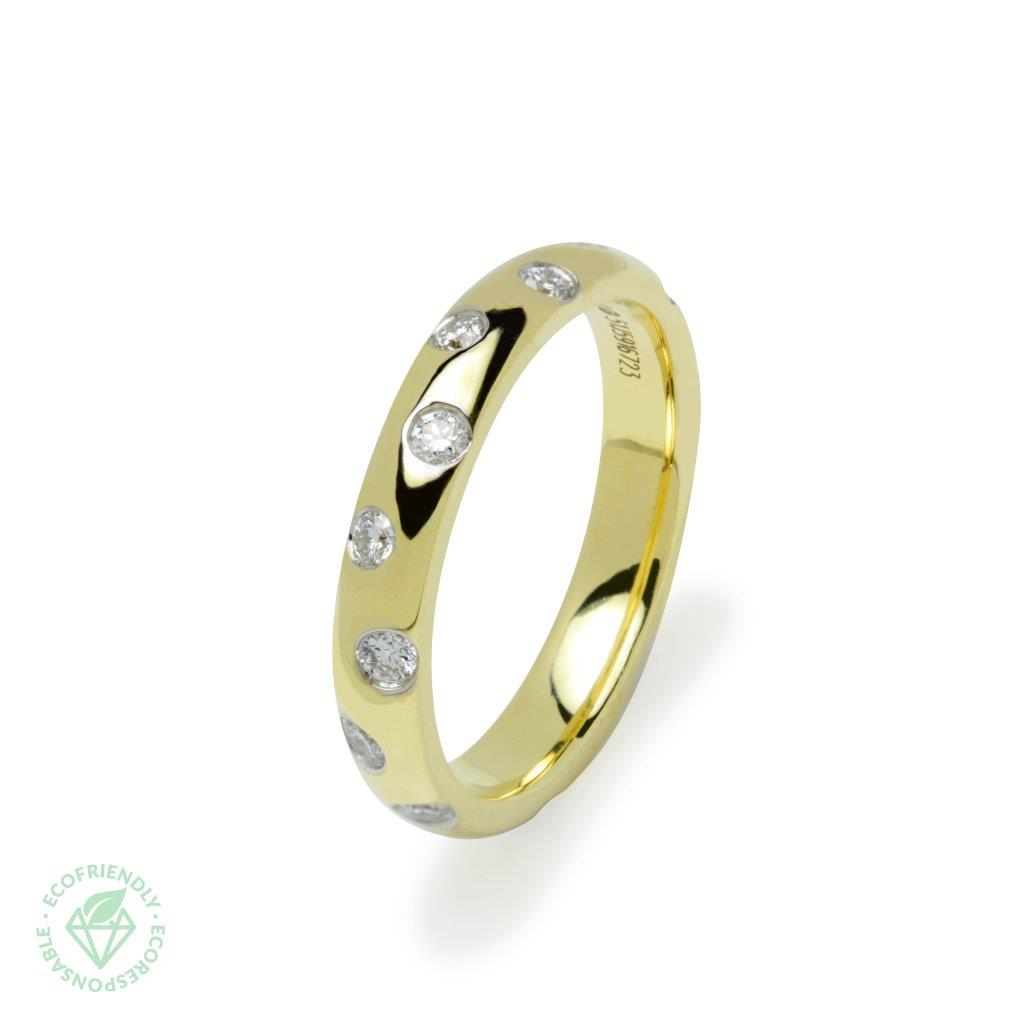 Anillo Alianza Diamantes 0,47ct. Oro