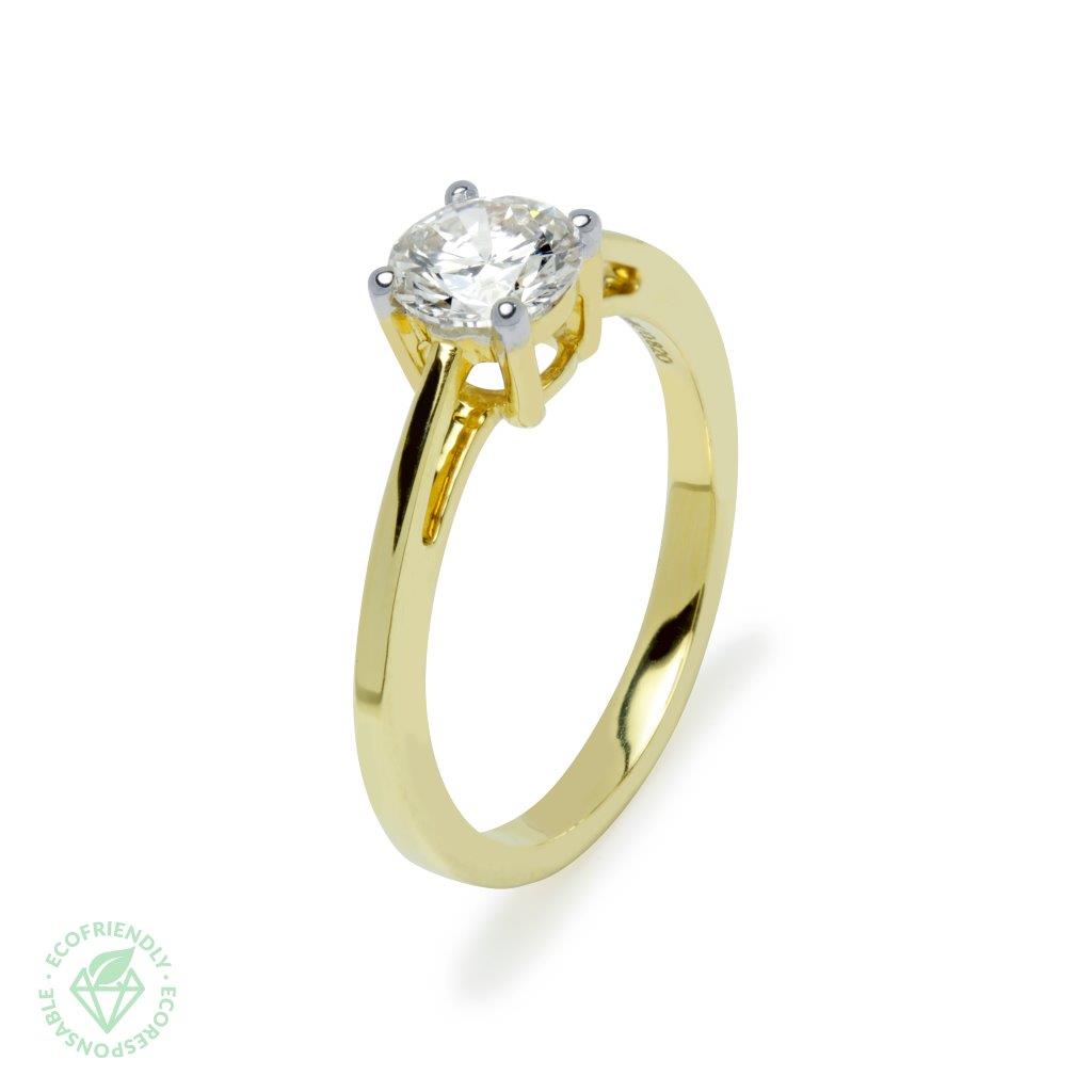 Anillo Diamantes Solitario 4 grapas 0,82ct. en Oro