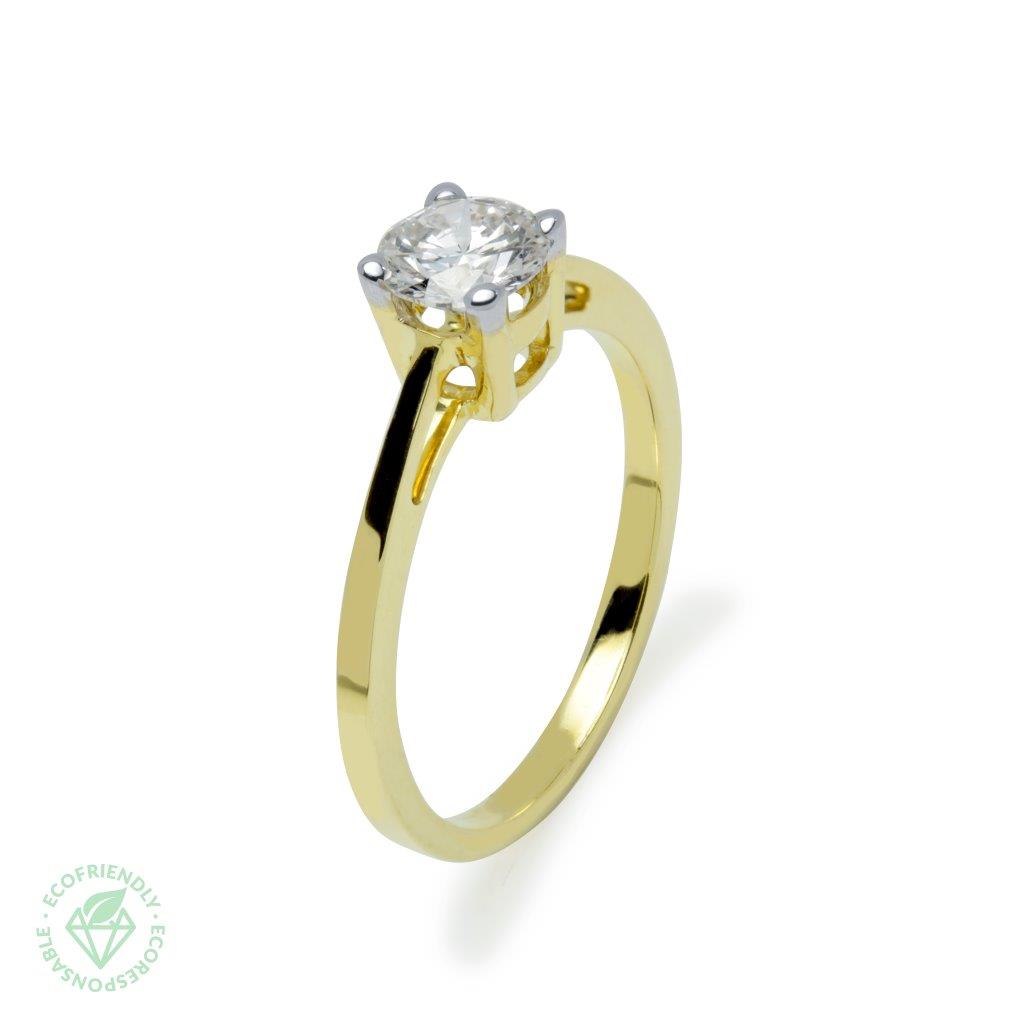 Anillo Diamantes Solitario 4 grapas 0,67ct. en Oro