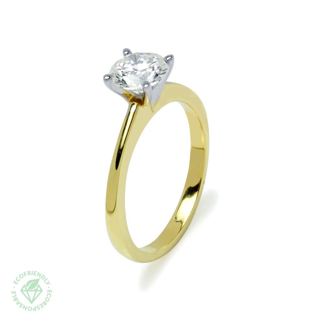 Anillo Diamantes Solitario 4 grapas 1,01ct. en Oro