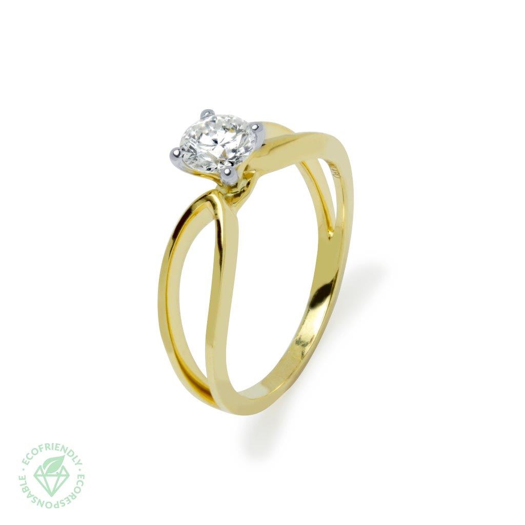 Anillo Diamantes Solitario 0,49ct. en Oro