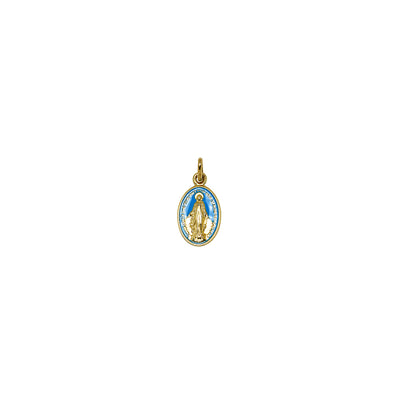 Colgante Virgen Milagrosa de Oro 9K con Nombre Grabado