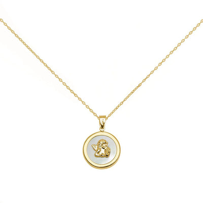 Colgante Ángel Nácar de Oro 9K