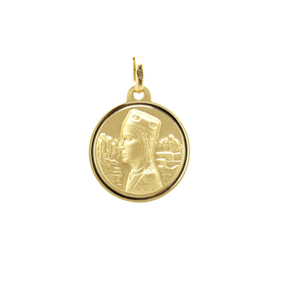 Dije Escapulario Virgen de Montserrat y Sant Jordi de Oro 18K