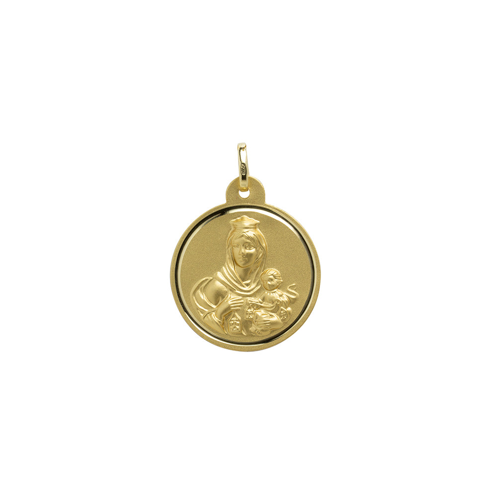 Medalla Virgen del Carmen y Cristo 24mm