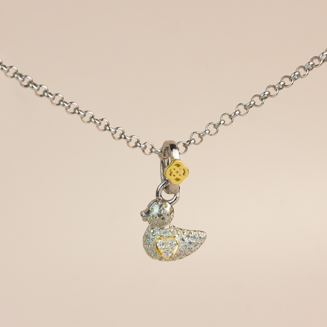 Colgante Patito Pavé Personalizable