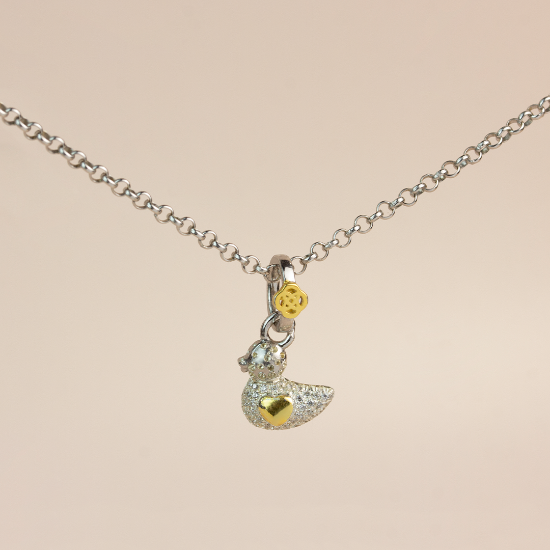 Colgante Patito Pavé Personalizable