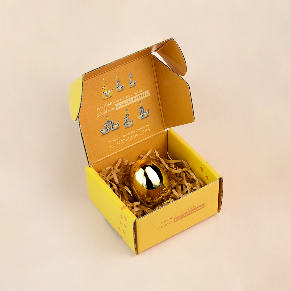Caja  Regalo Nido con Huevos Dorados