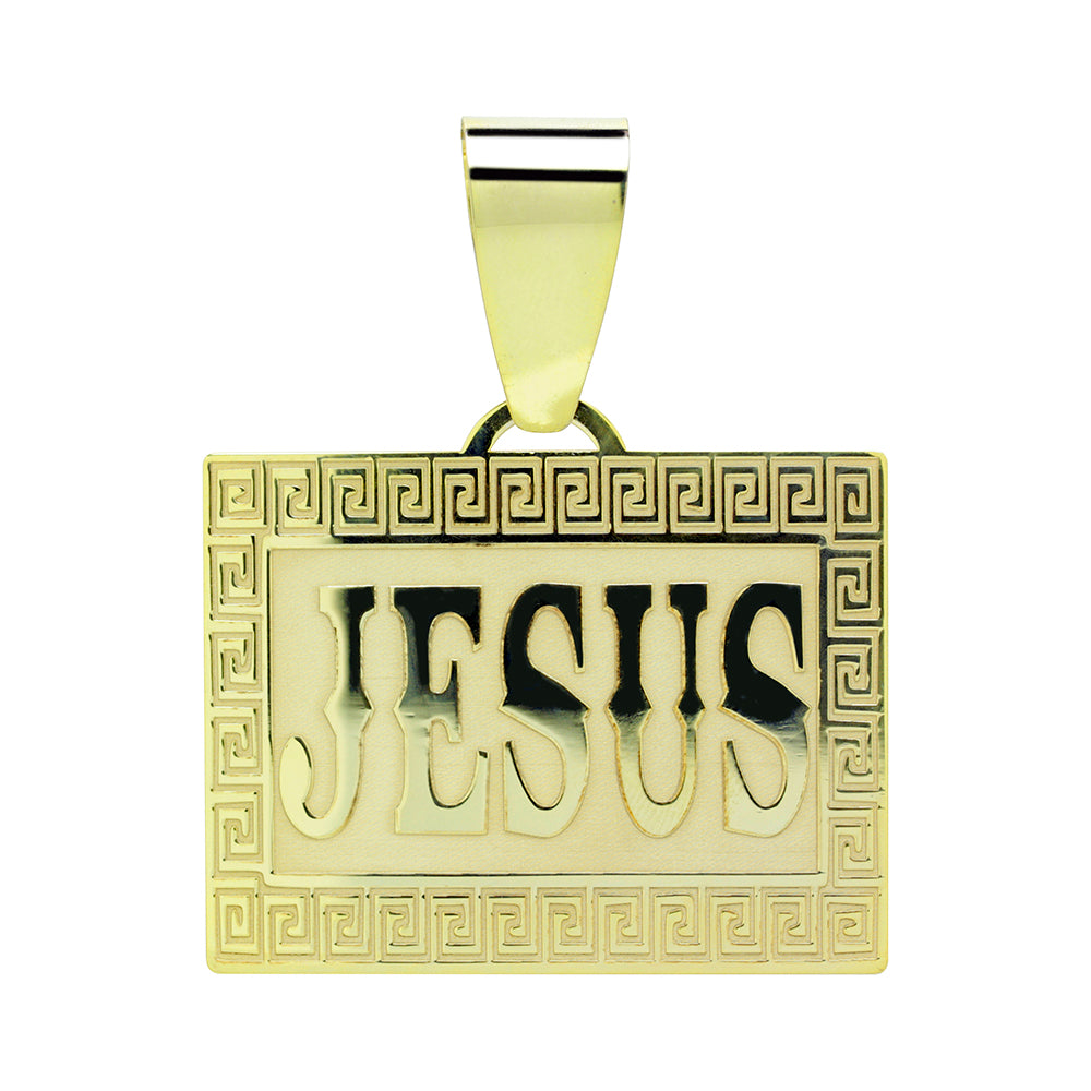 Medalla con Nombre Rectangular Greca