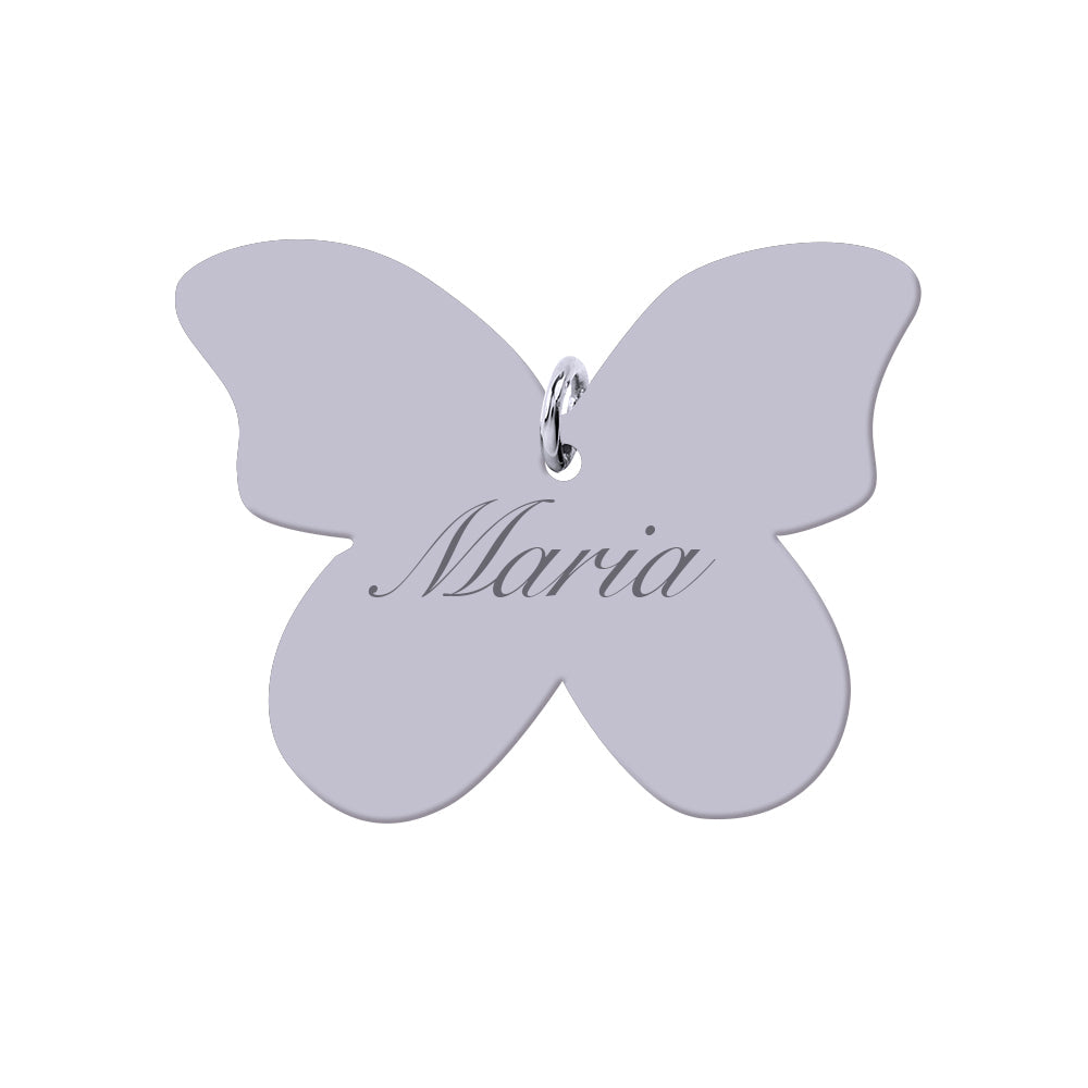 Medalla Personalizable Mariposa Plata