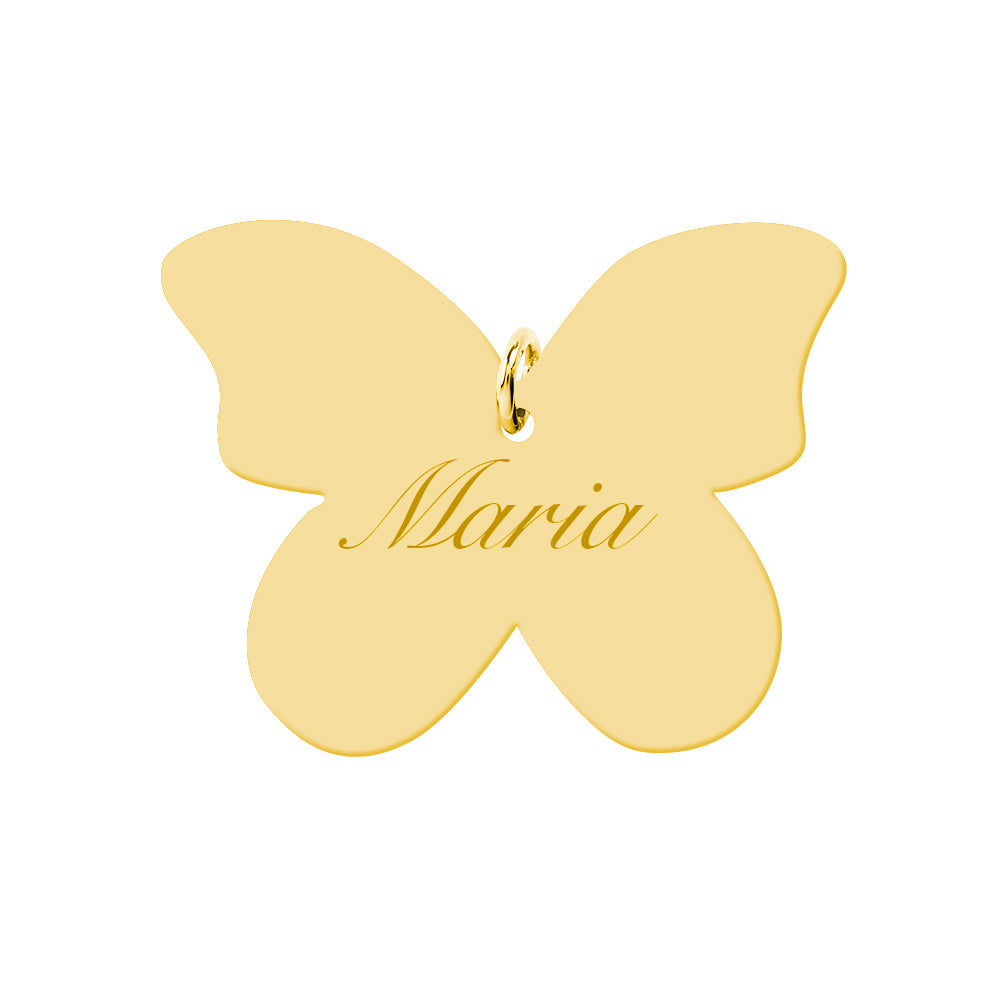 Medalla Personalizable Mariposa Plata