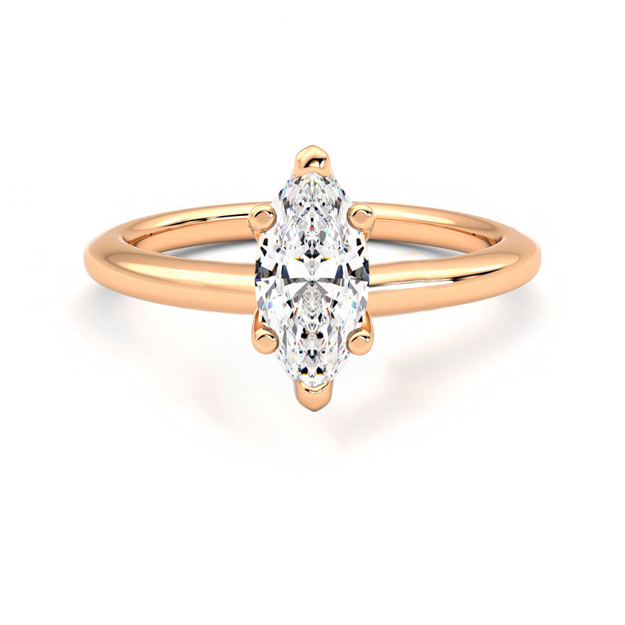Anillo Coeur Diamante y Oro Rosa 18k