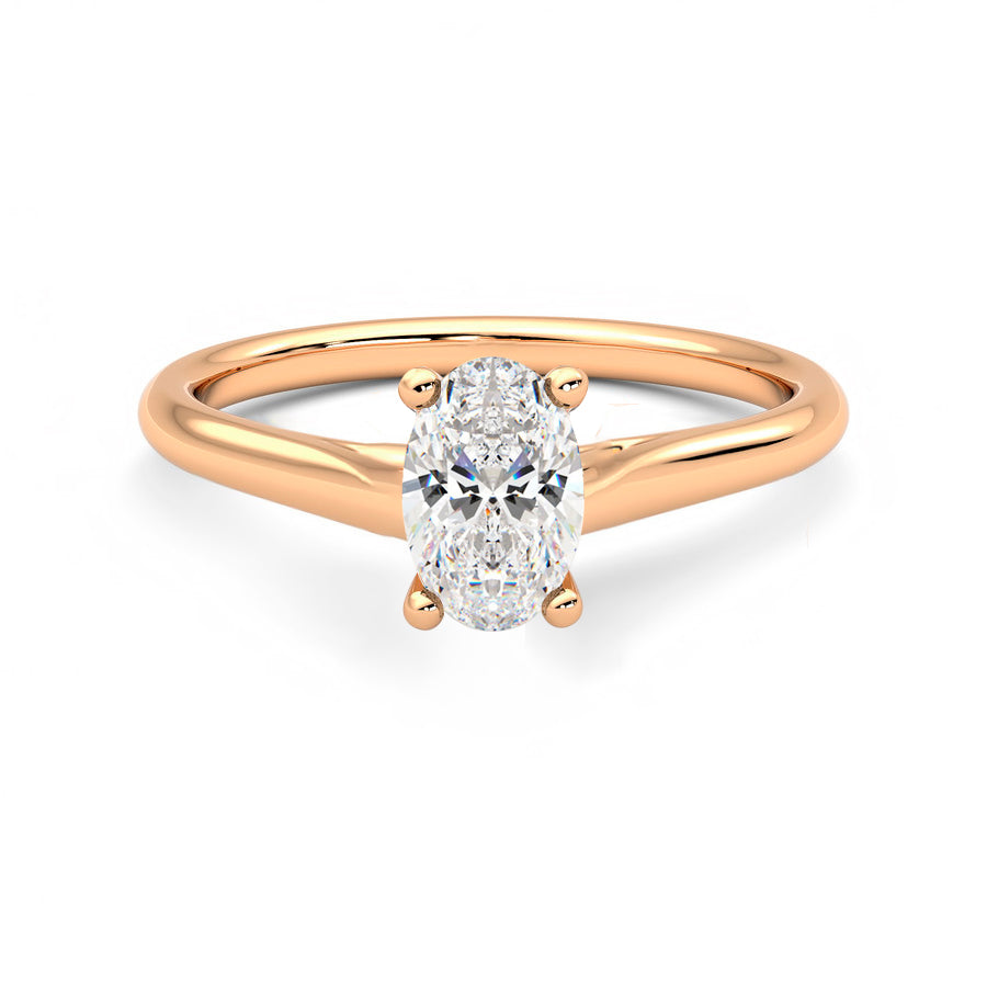 Anillo Coeur Diamante y Oro Rosa 18k