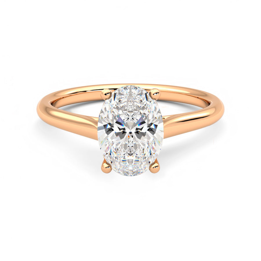 Anillo Lumiere Diamante y Oro Rosa 18k