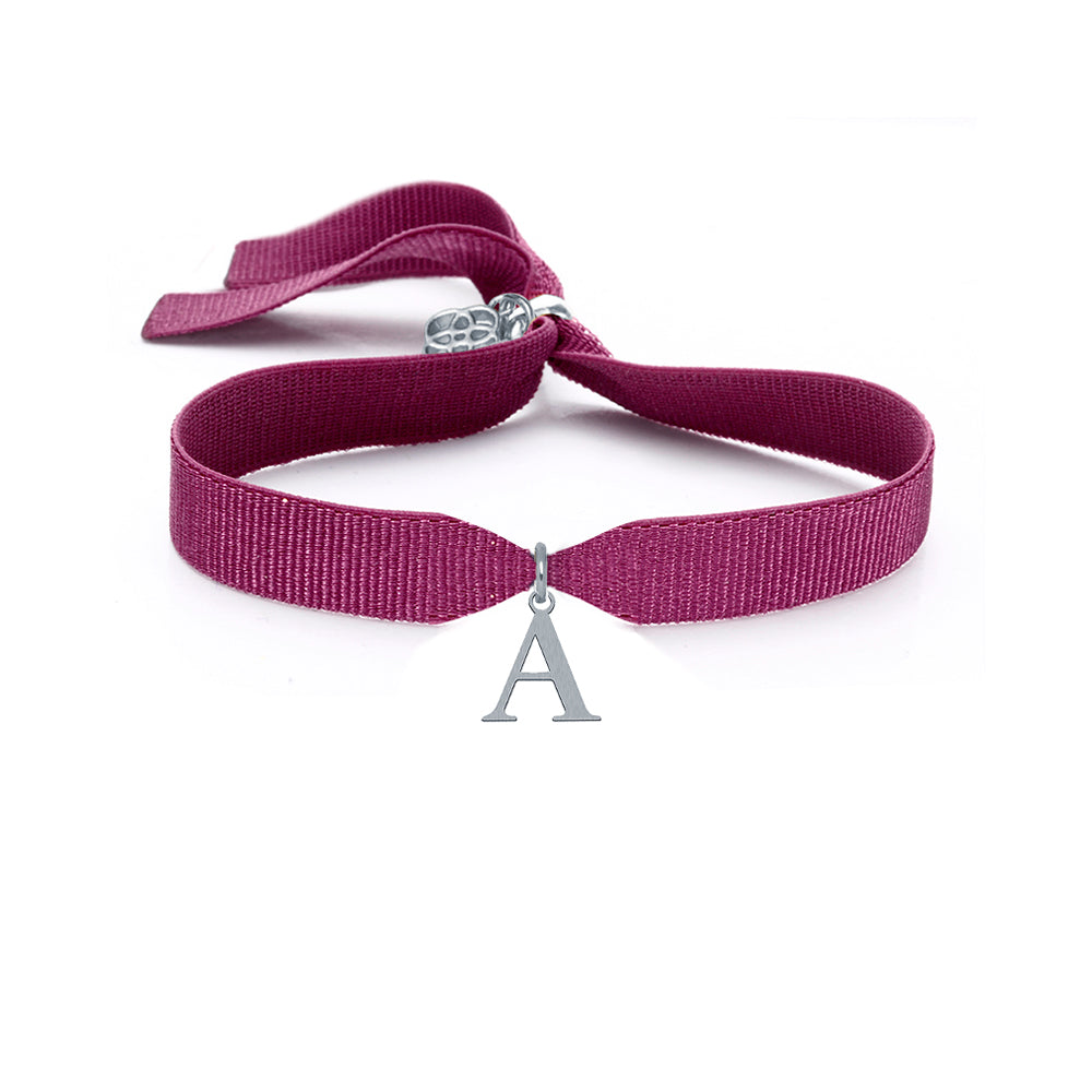 Pulsera Inicial Azul Morado Acero