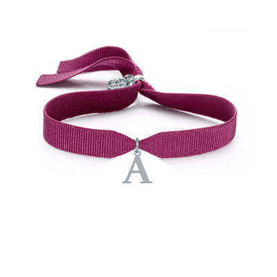 Pulsera Inicial Azul Morado