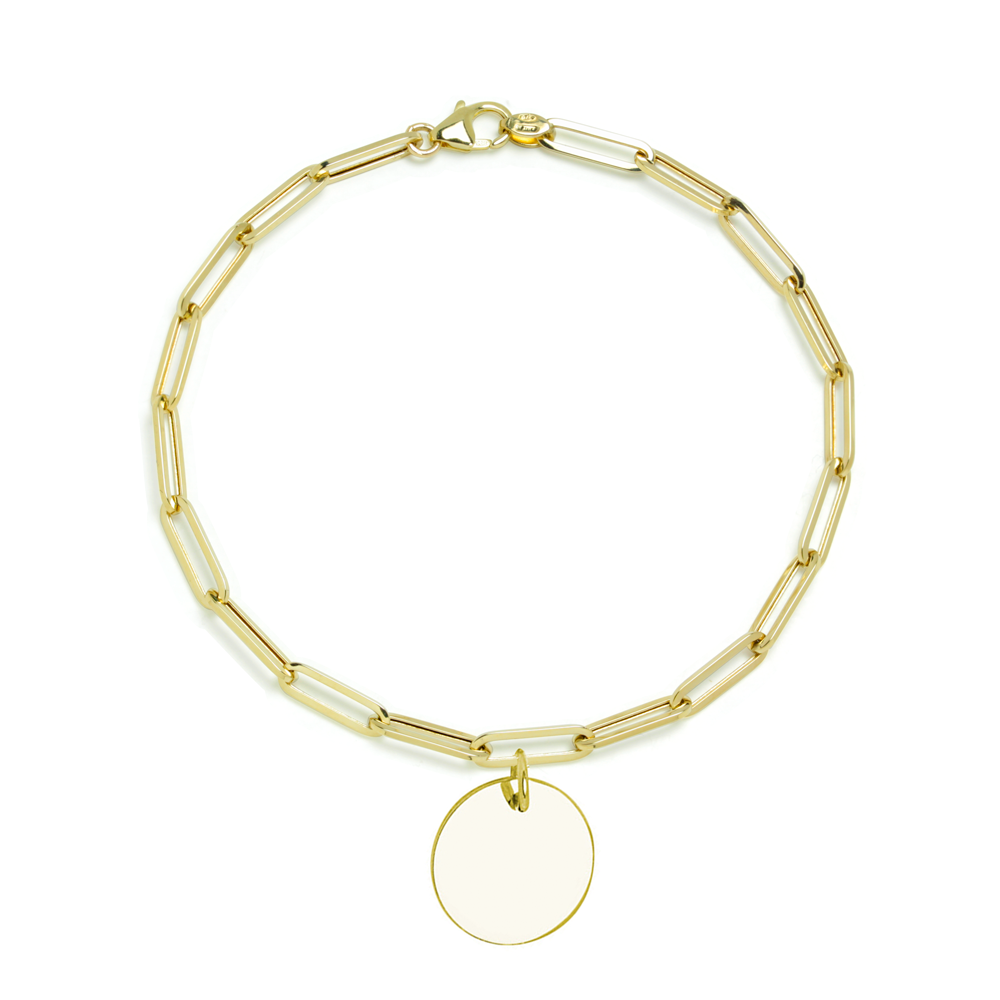 Pulsera Cadena Eslabón Medalla