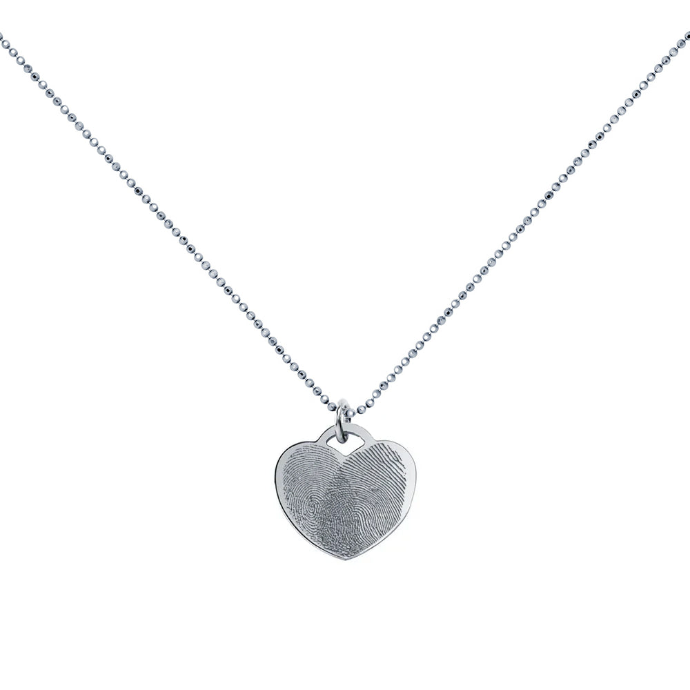 Collar Personalizable Huella Corazón
