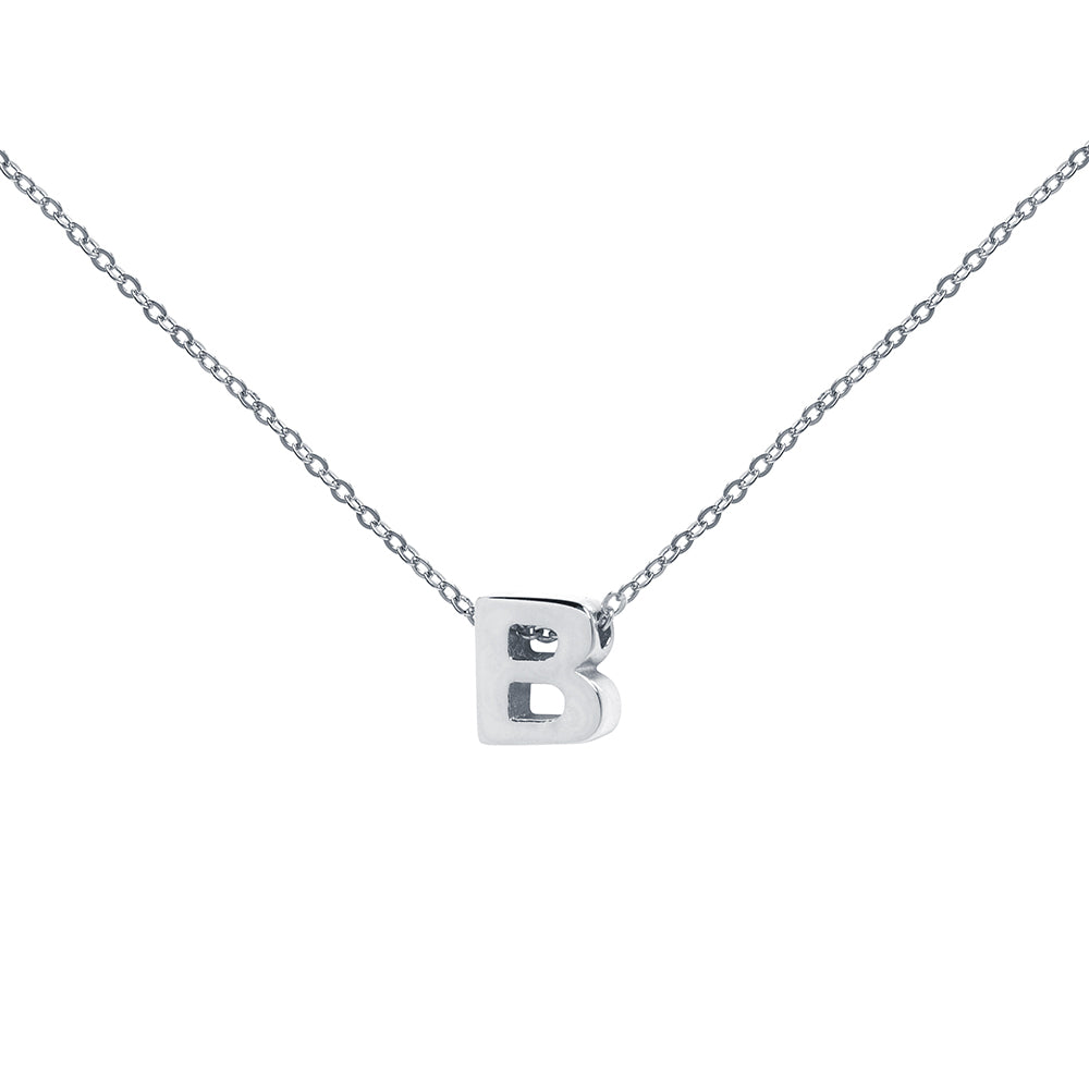 Collar con inicial letra Plata