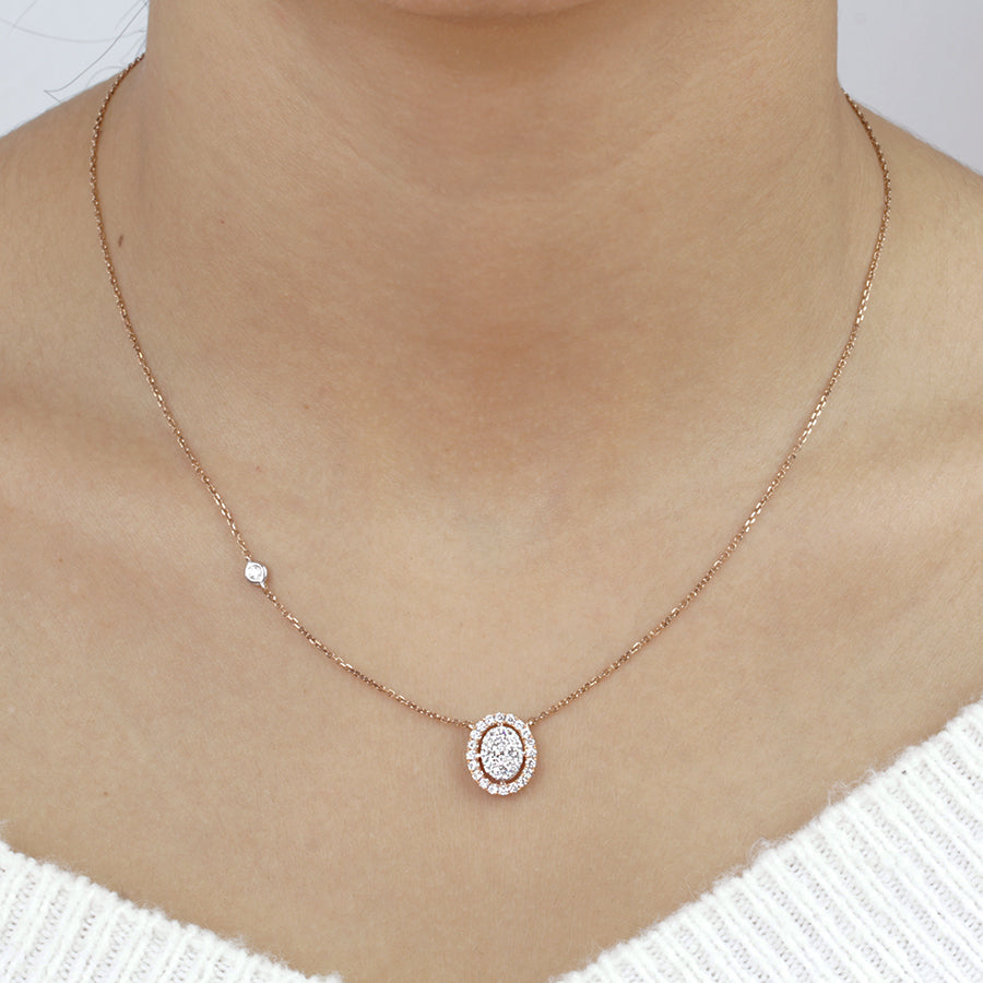 Gargantilla Diamantes Rosetón 0,73ct.