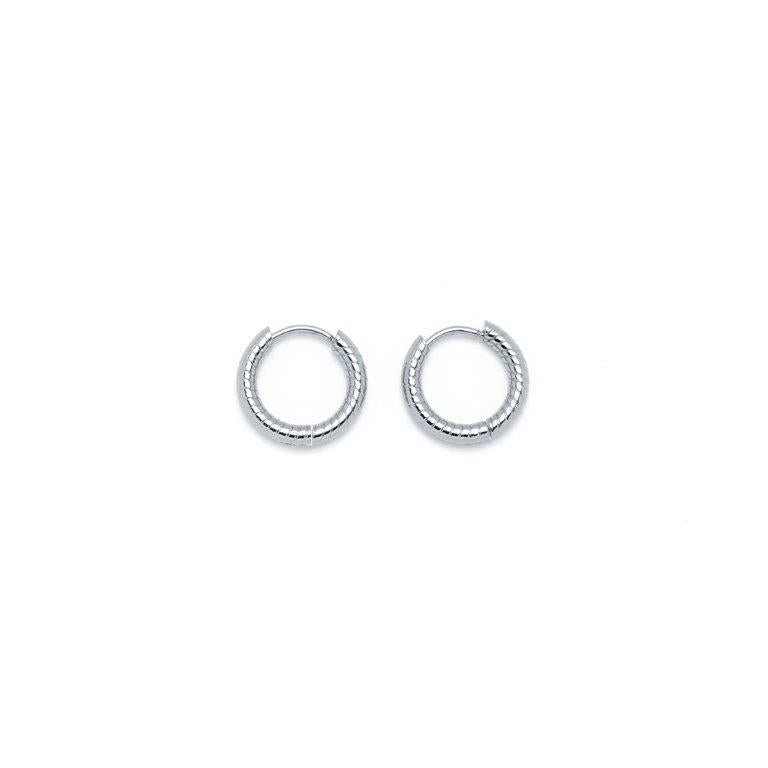 Pendientes Aro Lineas 15mm Acero