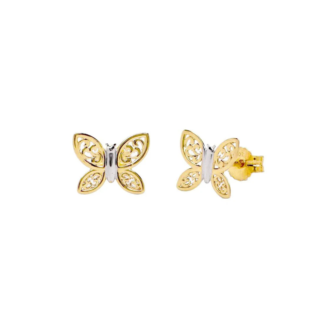 Pendientes Mariposa de Oro 18K