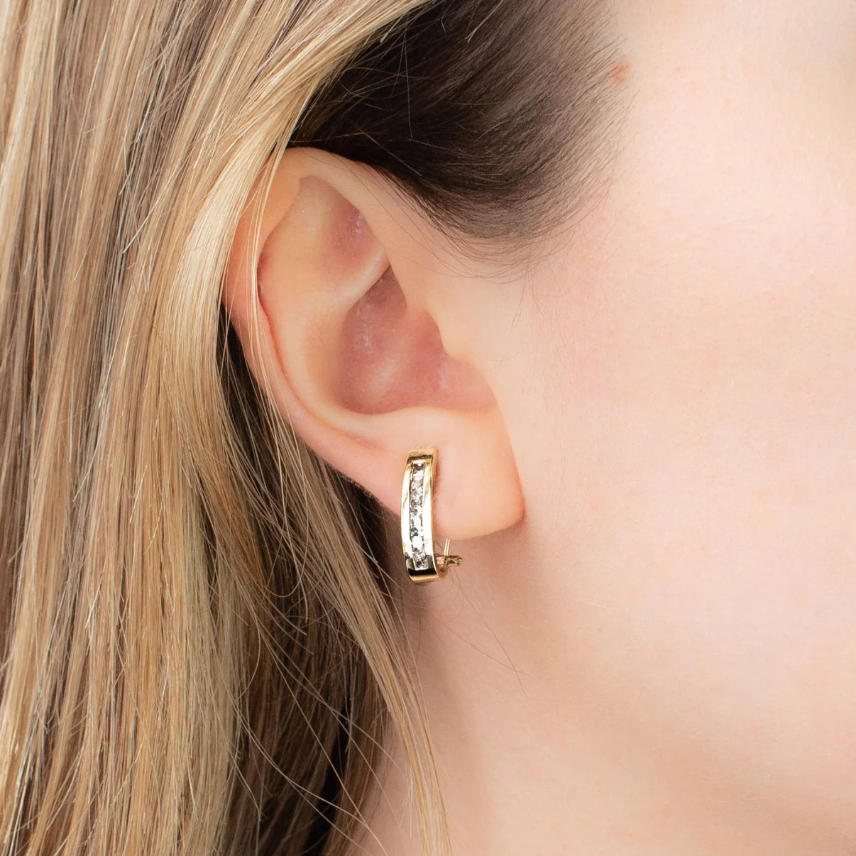 Pendientes de Oro 9K con Circonitas