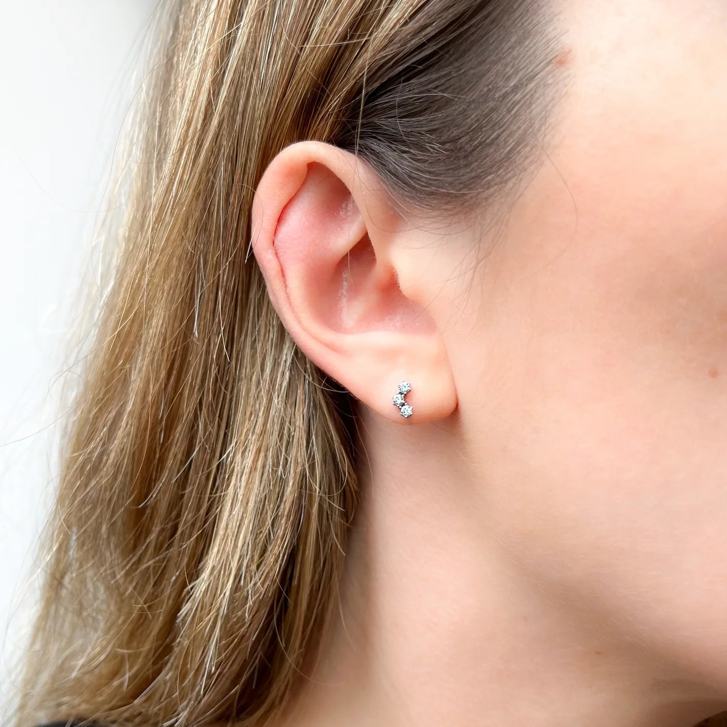 Pendientes de Oro 9K con Circonitas para Mujer