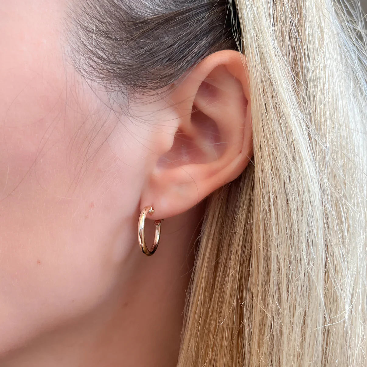 Anillo Tubo Liso de Oro 9K para Mujer