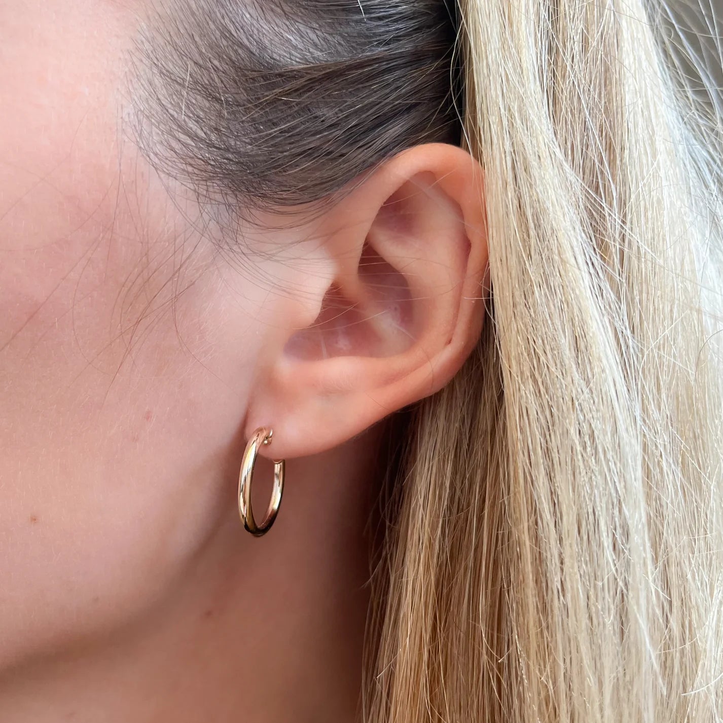 Anillo Tubo Liso de Oro 9K para Mujer